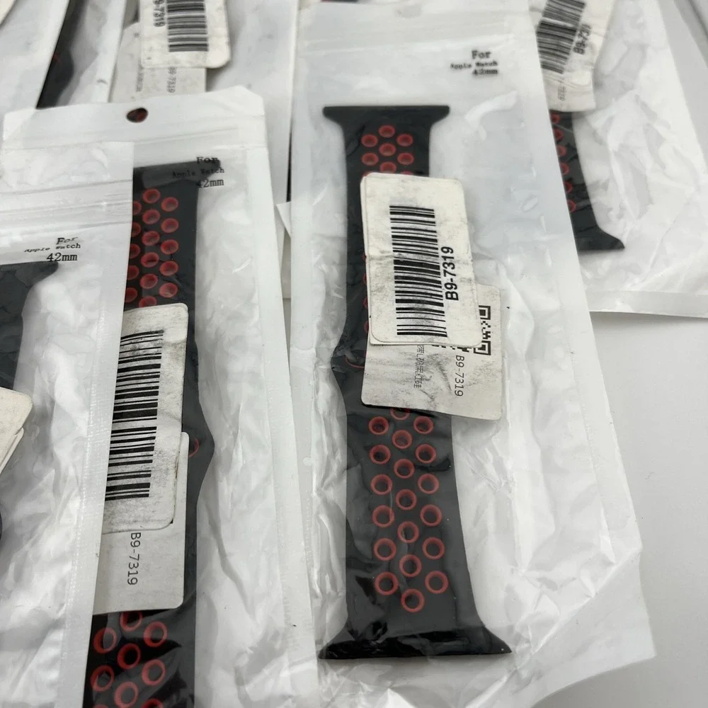 Lot of 11 Apple Watch‎ Bands 42mm Black/Red